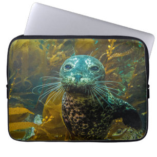 A Curious Harbour Seal Kelp Forest   Santa Barbara Laptop Sleeve