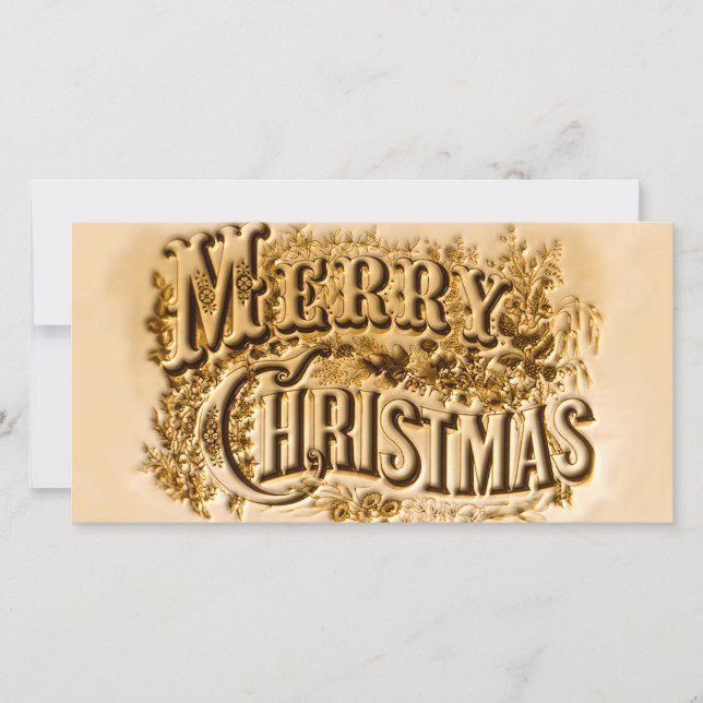 A Currier and Ives Merry Christmas Holiday Card (Front)