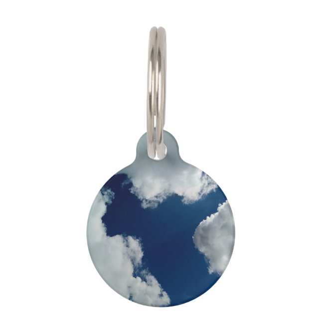 A curve in the clouds pet tag (Front)
