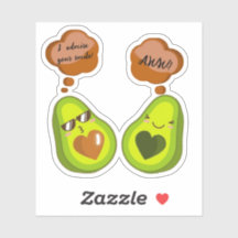 A CUSTOM CUTE AVOCADO STICKERS