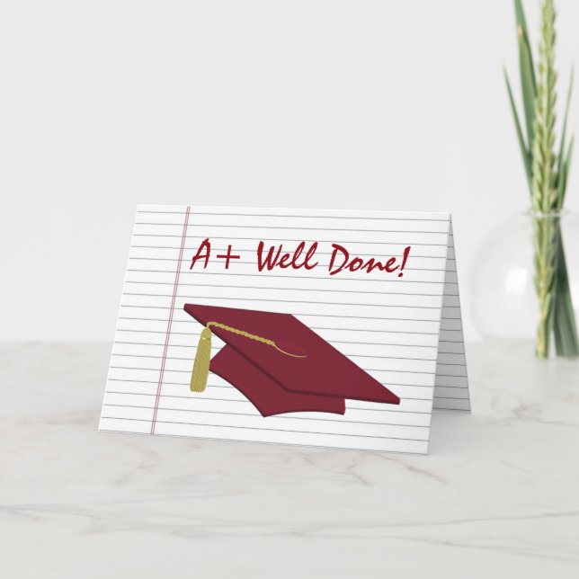 A+ Custom Graduation Card (Front)