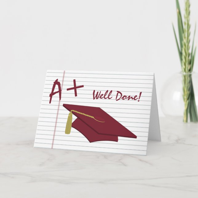 A+ Custom Graduation Card (Front)