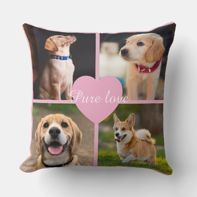 A custom pet pillow template for photos and text (Front)