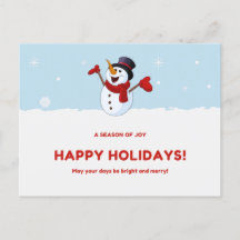 A Customizable Happy Holidays Postcard!