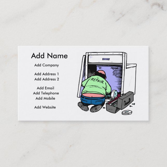 A Customizable Repairman Business/Profile Card (Front)