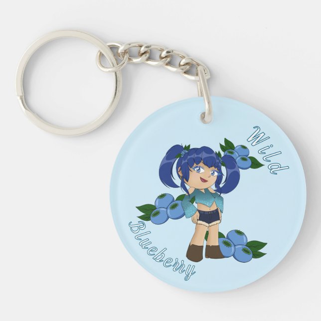 A Customized Key Chain with Cute Blueberry Chibi (Devant)