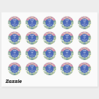 A customized "Thank you" sticker-design 11 Classic Round Sticker