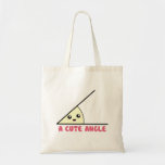 A Cute Acute Angle Tote Bag<br><div class="desc">The angle is soooooooooo acute.  Geometric perfection!  Awww.  Math couldn't get any cuter.</div>