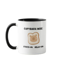 A cute and funny capybara mug for breakfast