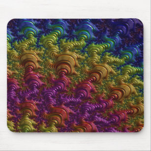 A cute and funny rainbow Abstract tear drops Mouse Pad