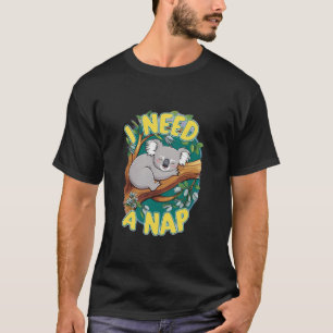 A cute and relatable design! This t-shirt features