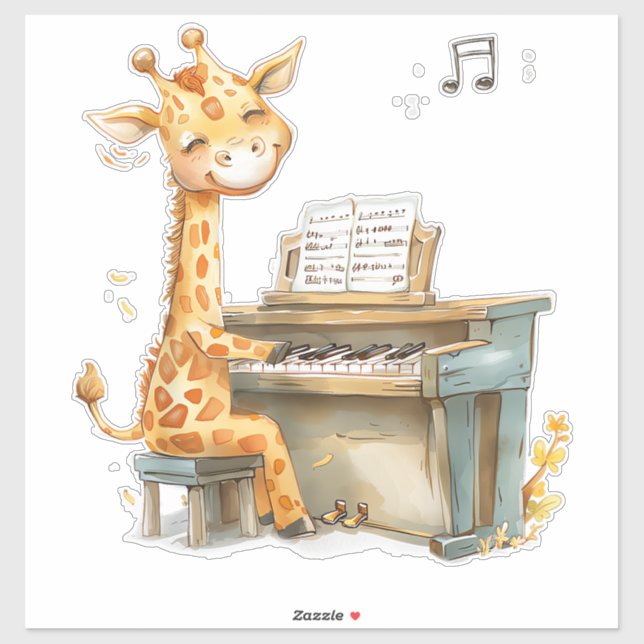 A Cute Baby Giraffe Plays The Guitar  (Sheet)