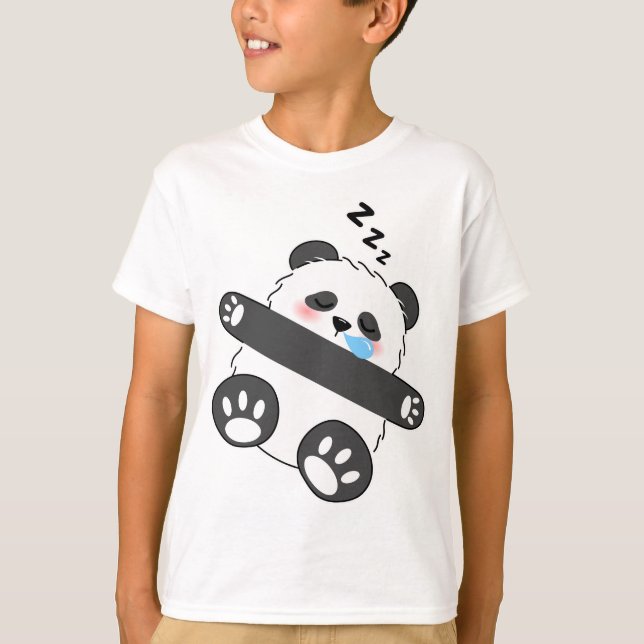 A Cute Baby Panda Sleeping Peacefully T-Shirt (Front)