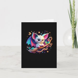 A Cute Bat In The Dark Night. Sticker  Card