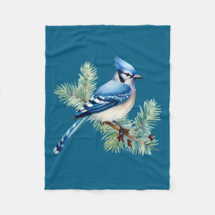 A Cute Blue Jay Fleece Blanket