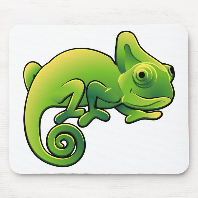 A cute chameleon lizard mouse pad (Front)