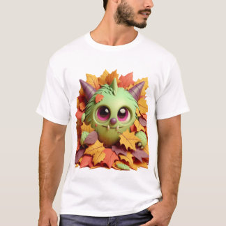 A cute, chartreuse and mauve beast peeks  T-Shirt
