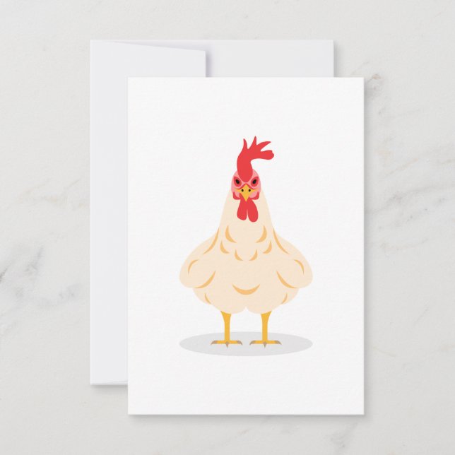 A Cute Chicken Thank You Card (Front)