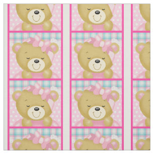 A  Cute Cuddly Bear Dressed in Pink Fabric