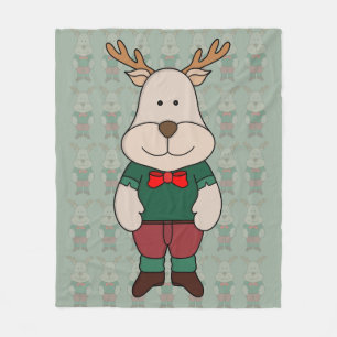 A cute deer fleece blanket