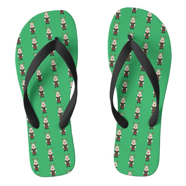 A cute deer flip flops (Footbed)