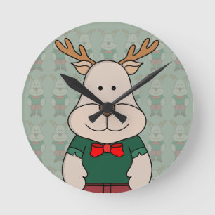 A cute deer round clock