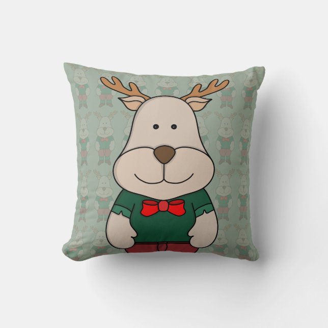A cute deer throw pillow (Front)