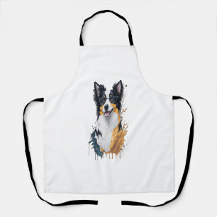 A cute dog Border Collie Apron