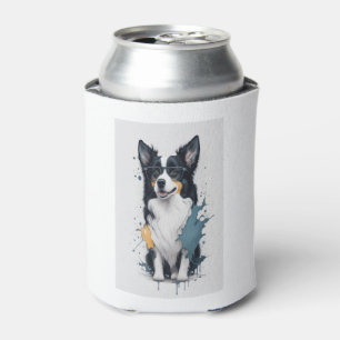 A cute dog Border Collie Can Cooler