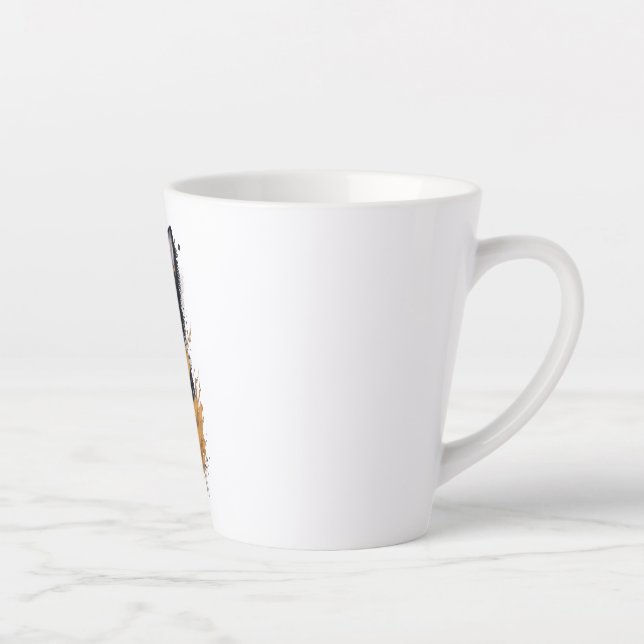 A cute dog Border Collie  Latte Mug (Right)