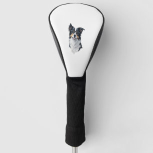 A cute dog Border Collie [RB#10008]  Golf Head Cover