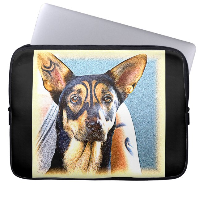 "A Cute Dog" Cute Photo. Buy Now Laptop Sleeve (Front)