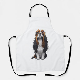 A cute dog King Charles Spaniel Apron