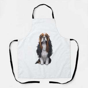 A cute dog King Charles Spaniel  Apron