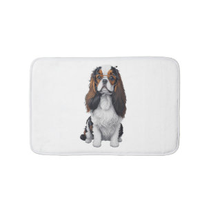 A cute dog King Charles Spaniel Bath Mat