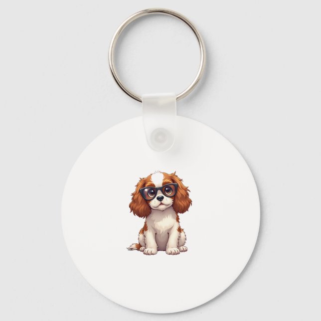 A cute dog King Charles Spaniel COPY Keychain (Front)