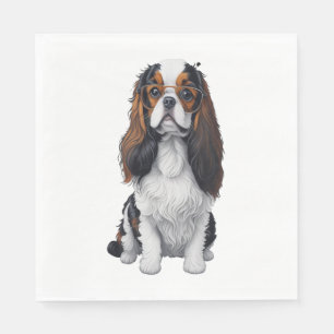 A cute dog King Charles Spaniel Napkin