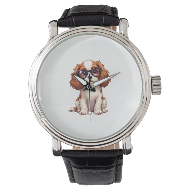 A cute dog King Charles Spaniel  Watch (Front)