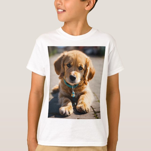 A cute dog print t-shirt  (Front)