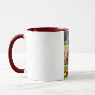 A Cute Easter Bunny With Glasses Mug