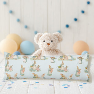 a cute family of rabbits with a baby body pillow