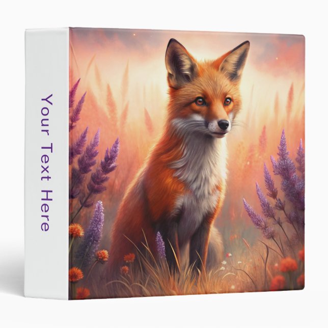 A Cute Forest Red Fox Binder (Front/Spine)