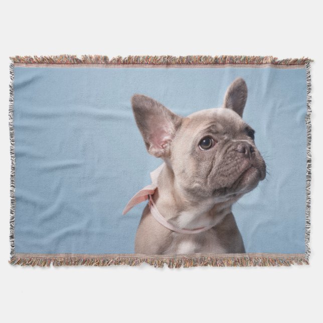A Cute French Bulldog Throw Blanket (Front)