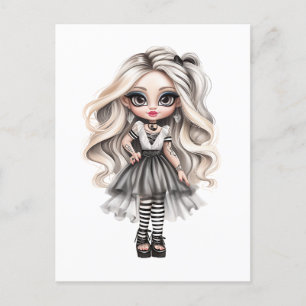 A Cute Girl Halloween Design Collection 12 Invitation Postcard