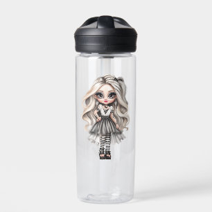 A Cute Girl Halloween Design Collection 12 Water Bottle