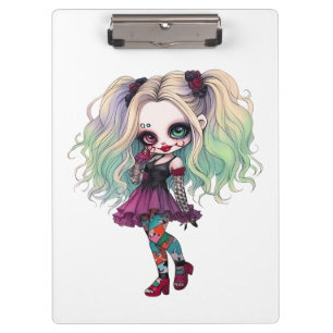 A Cute Girl Halloween Design Collection 13 Clipboard