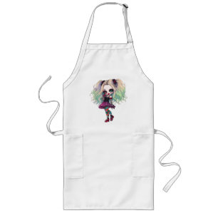 A Cute Girl Halloween Design Collection 13 Long Apron
