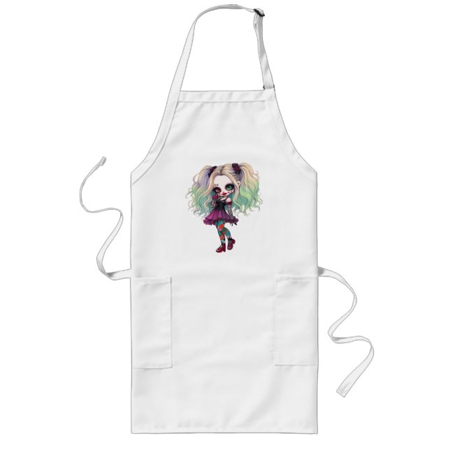 A Cute Girl Halloween Design Collection 13 Long Apron (Front)