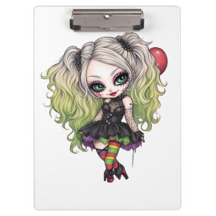 A Cute Girl Halloween Design Collection 15 Clipboard