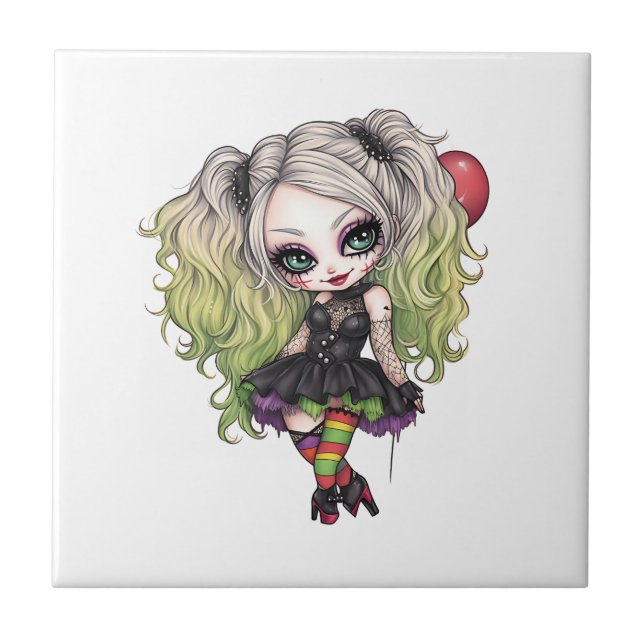 A Cute Girl Halloween Design Collection 15 Tile (Front)